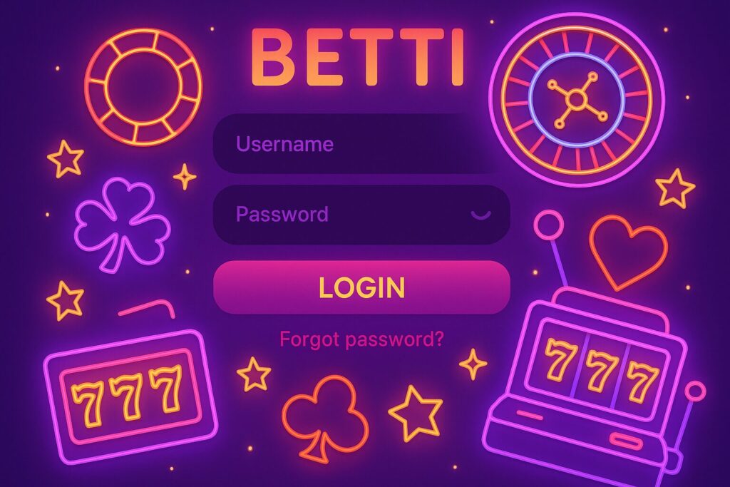 Login in Betti online casino in uk